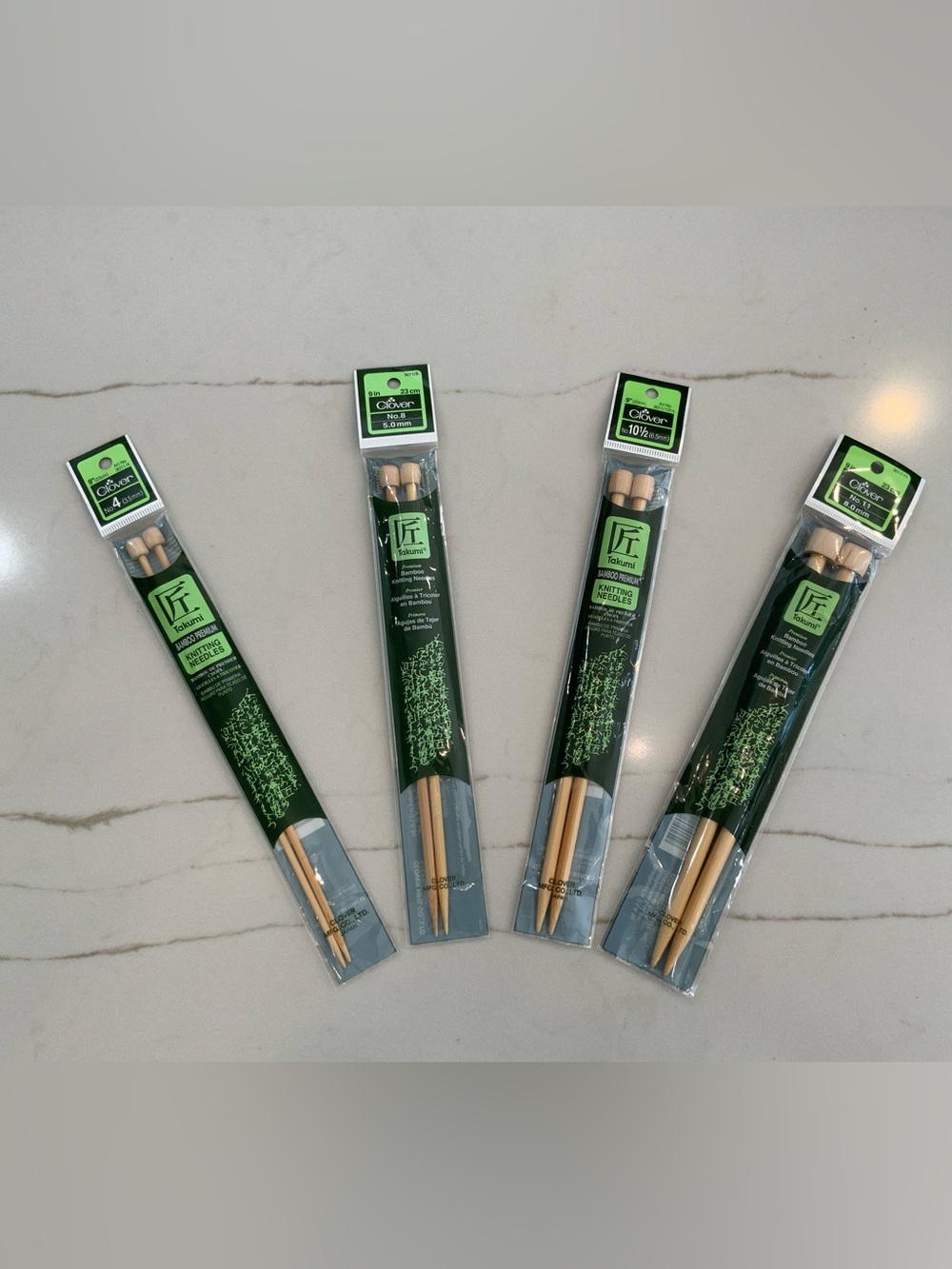 CLOVER TAKUMI Bamboo knitting Needles - Natural Wood